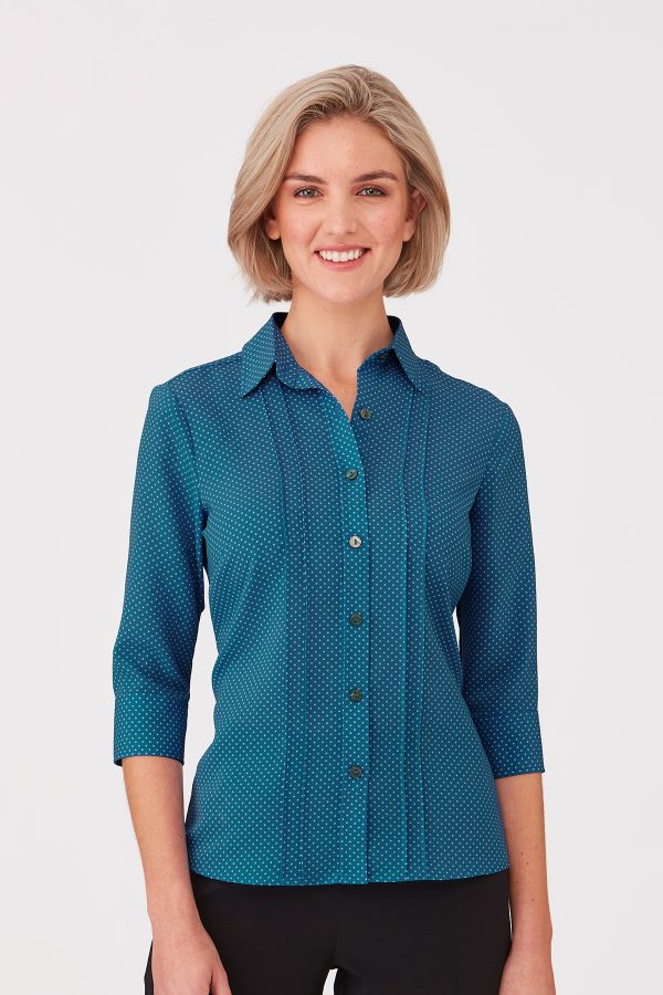 City Stretch Spot 3/4 Sleeve Shirt - 2172 (3 Colours)