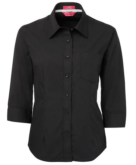 Hospitality Ladies 3/4 Sleeve Contrast Placket Shirt 4PCL3