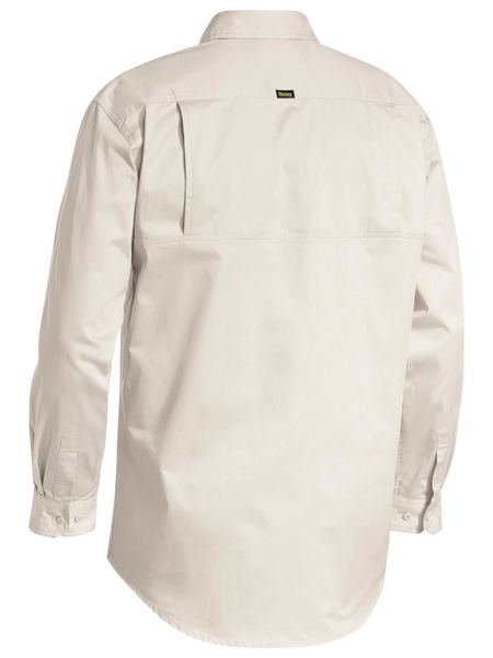 Closed Front Cotton Light Weight Drill Shirt Long Sleeve - BSC6820