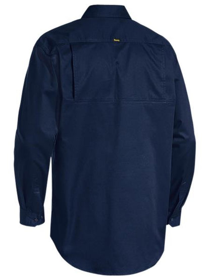 Closed Front Cotton Light Weight Drill Shirt Long Sleeve - BSC6820