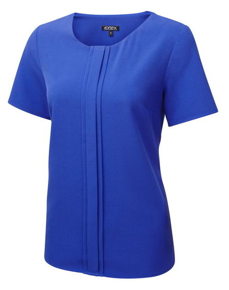 Poppy Pleat Front Short Sleeve Top