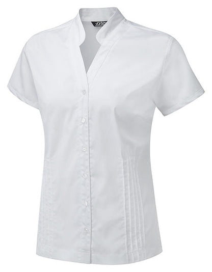 Mia Mandarin Collar Cotton Touch Blouse