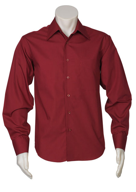 Metro Mens Long Sleeve Poplin Shirt SH714