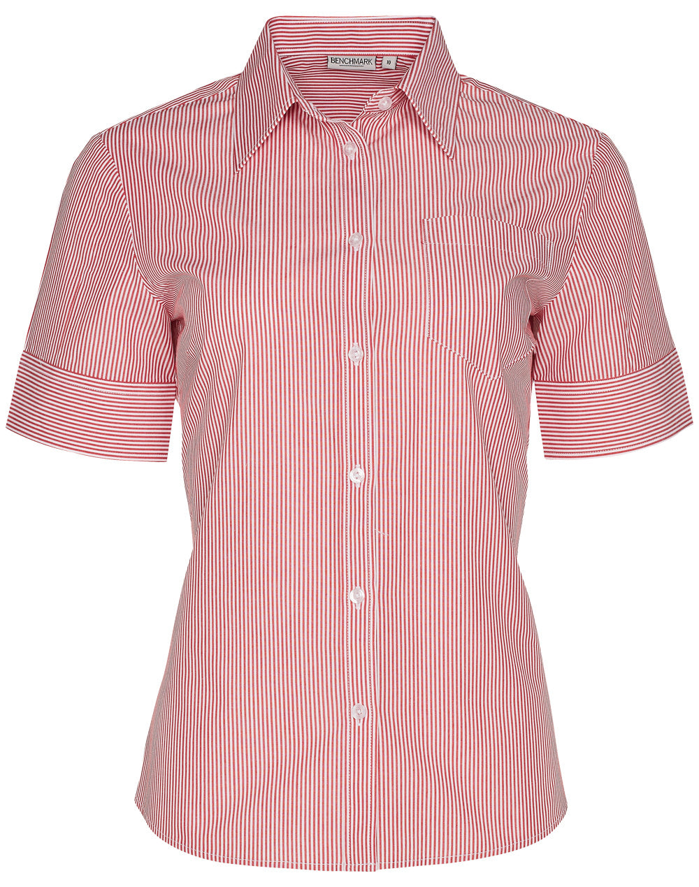 Ladies Balance Stripe Short Sleeve Shirt - M8234