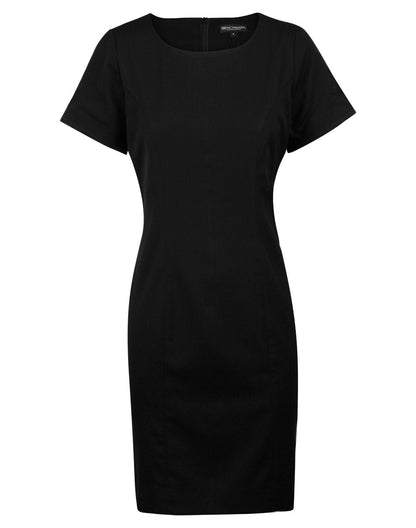 Ladies Poly/Viscose Stretch, Short Sleeve Dress - M9282