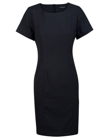 Ladies Poly/Viscose Stretch, Short Sleeve Dress - M9282