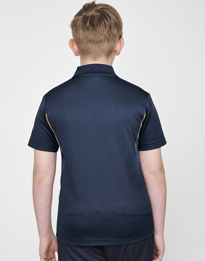 Kids Sustainable Poly/Cotton Contrast Short Sleeve Polo - PS93K