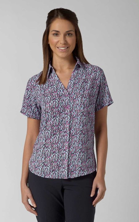 Willow Button Printed Blouse