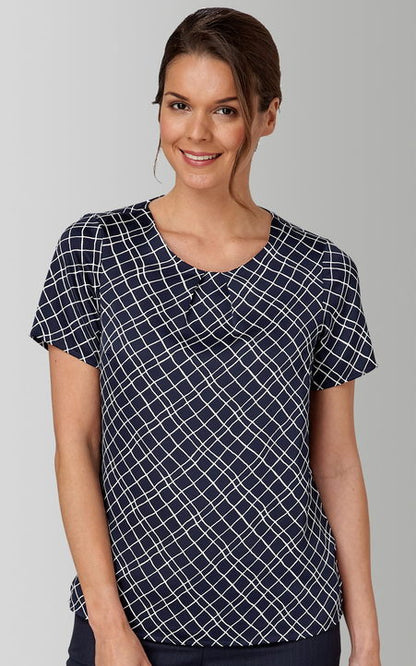 Gina Tuck Neck Short Sleeve Top