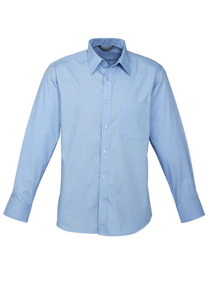 Base Mens Long Sleeve Poplin Shirt - S10510