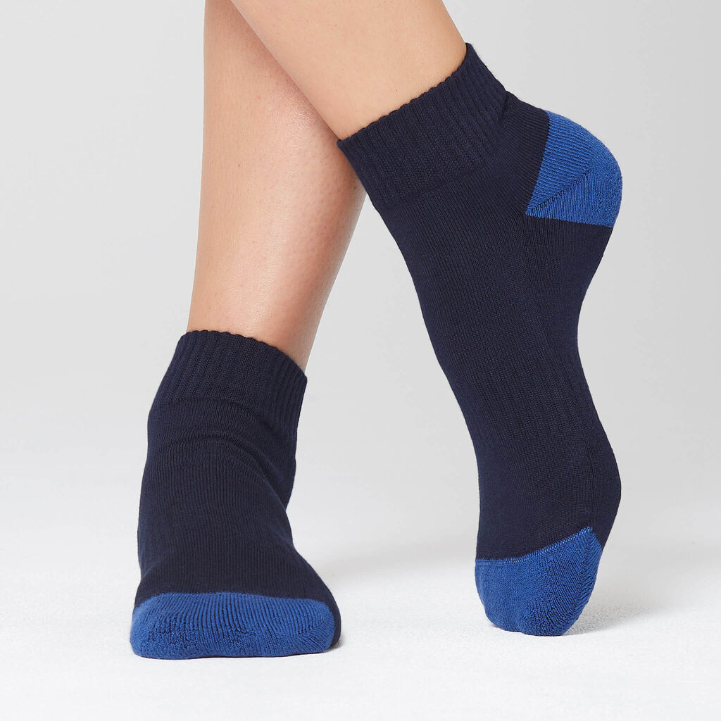 Unisex Bamboo Contrast Heel Sports Ankle Socks - CATKDN