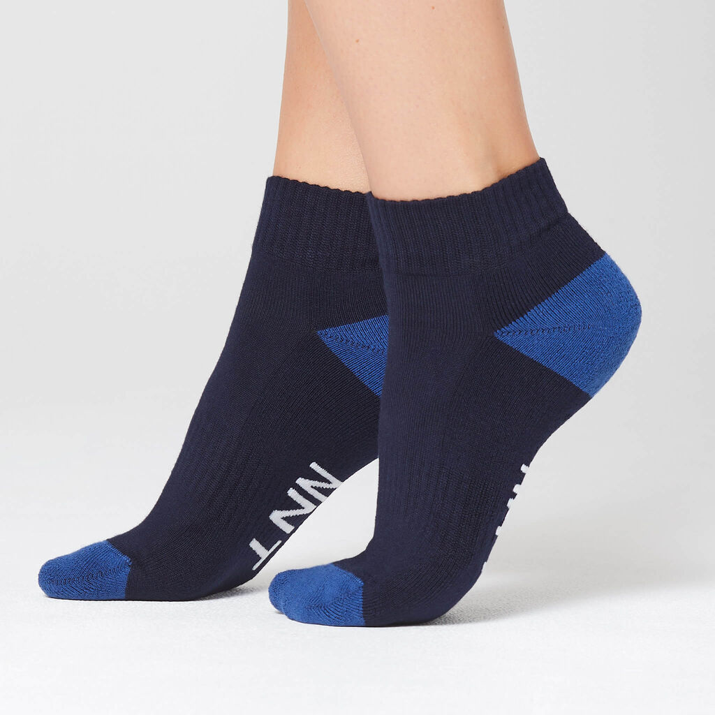 Unisex Bamboo Contrast Heel Sports Ankle Socks - CATKDN