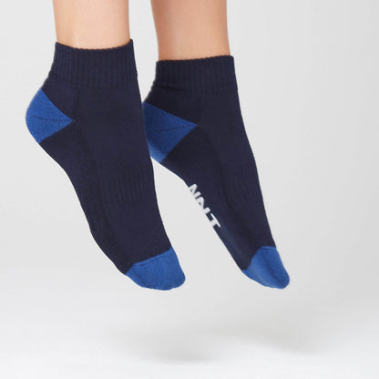 Unisex Bamboo Contrast Heel Sports Ankle Socks - CATKDN