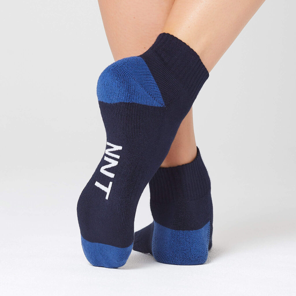 Unisex Bamboo Contrast Heel Sports Ankle Socks - CATKDN