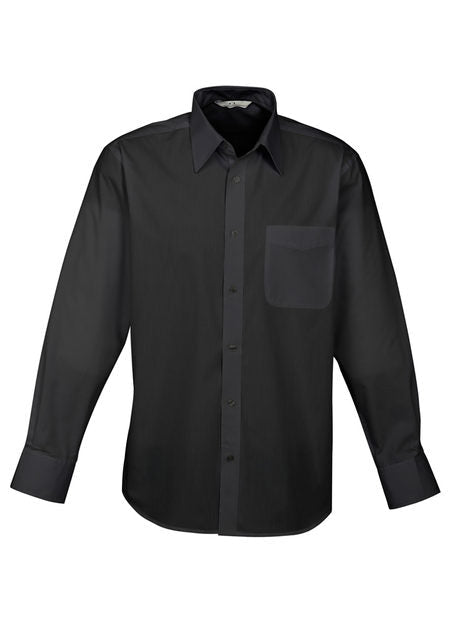 Base Mens Long Sleeve Poplin Shirt - S10510